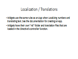 Localization / Translations